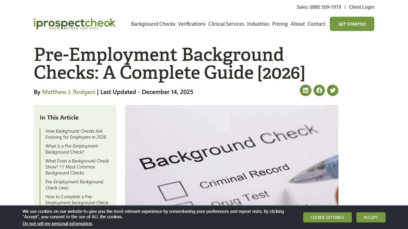 Pre-Employment Background Checks: A Complete Guide [2026]